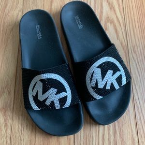 MK bejeweled slides
